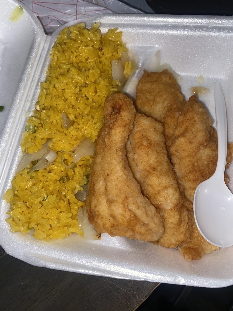 Menu board with fried rice selections